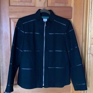 Harvé Benard Wool Black Coat